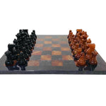Ensemble jeu d'échecs - Agathe - Scali - ensemble d'échecs classique et décoratif - Rouge et Noir